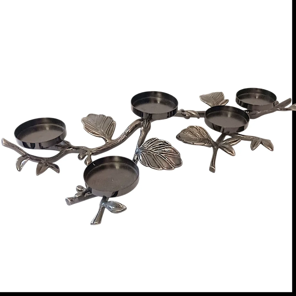 Bath &‎ Body Works Leaf Branch Candle Holder Votives Metal Vine Shaped Farmhouse